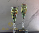 Egyptian Handblown The Royal Goblet with 14K Gold design and lining (Set of 2)