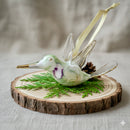Egyptian Hummingbird Hand-Blown Glass Ornament