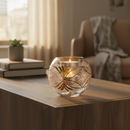 Egyptian Hand Blown Glass Tea Light Holder - Pink & Green Glass