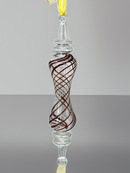 Curved Colored Swirl Glass Ornament – Egyptian Handblown