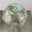 Egyptian Hand Blown Glass Tea Light Holder Flower