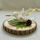 Egyptian Hummingbird Hand-Blown Glass Ornament