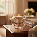 Egyptian Hand Blown Glass Tea Light Holder Flower