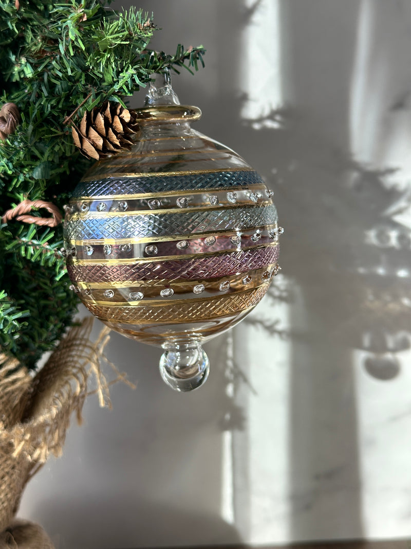 Globe - Egyptian Hand Blown Glass Ornament
