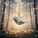 Egyptian Hummingbird Hand-Blown Glass Ornament