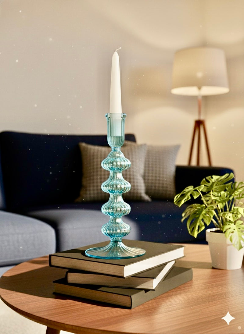 Handblown Small Accordion Candle Holders