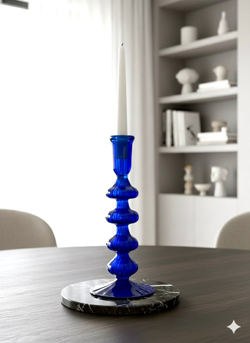 Handblown Small Accordion Candle Holders