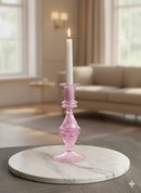 Handblown Gems Swirl Glass Candle Holders