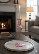 Handblown Funnel Swirl Candle Holders Organic Colors