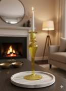 Handblown Funnel Swirl Candle Holders Organic Colors