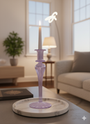 Handblown Funnel Swirl Candle Holders Organic Colors