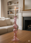 Handblown Pebble w/ Lantern Shaped Candle Holder