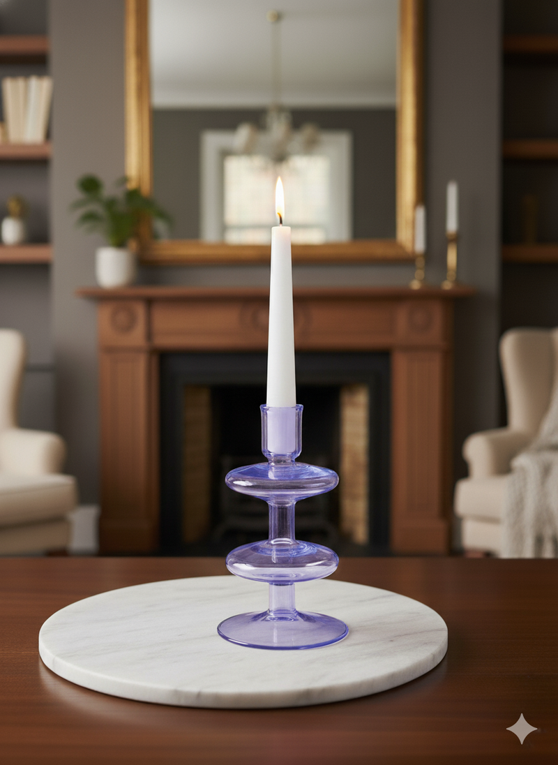 Handblown Double Trumpet Candle Holders