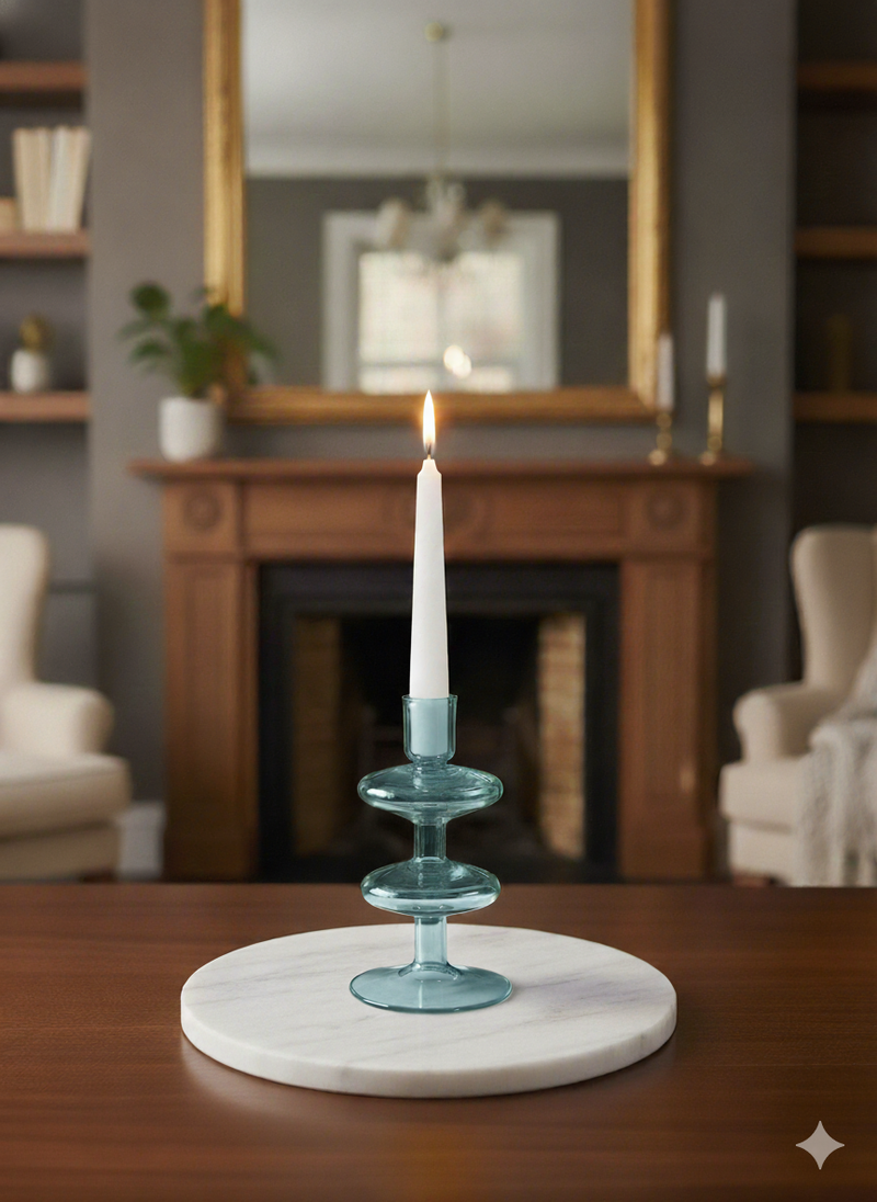 Handblown Double Trumpet Candle Holders