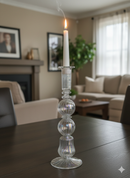 Handblown Pebble w/ Lantern Shaped Candle Holder