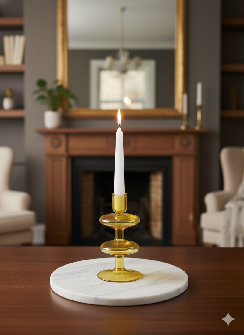 Handblown Double Trumpet Candle Holders