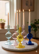 Handblown Globe Design Candle Holder
