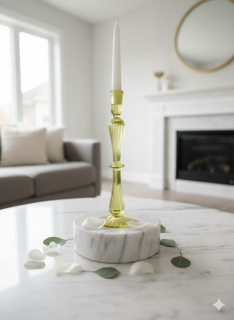 Egyptian Handblown Flute Candle Holders