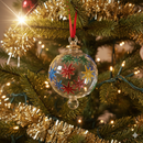 Decorative Christmas ornament with star designs on a tree