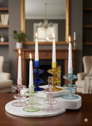 Handblown Double Trumpet Candle Holders
