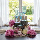 Egyptian Handblown Aqua Goblet Swirl Glass (Set of 3)