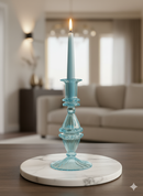 Handblown Gems Swirl Glass Candle Holders