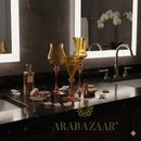 The Majestic Orange & Brownish Goblet Swirl Glass (Set of 3)