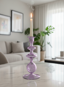 Handblown Onda Ball Shape Swirl Glass Candle Holders