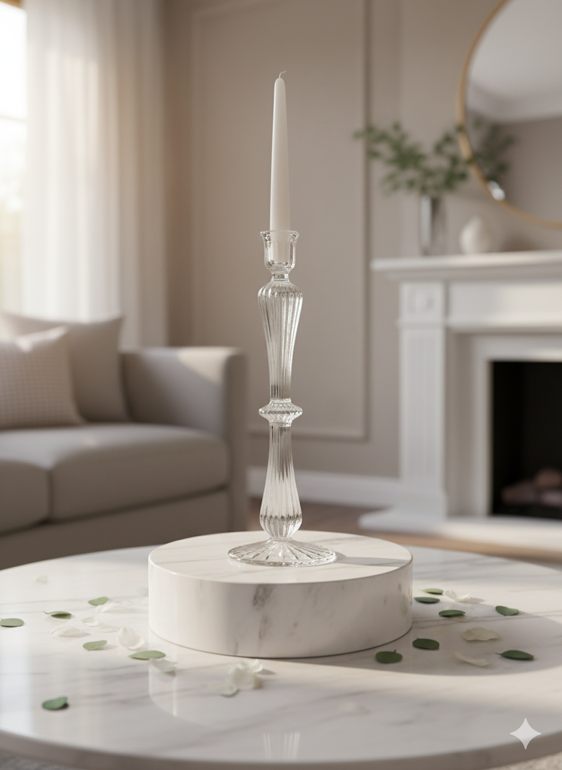 Egyptian Handblown Flute Candle Holders