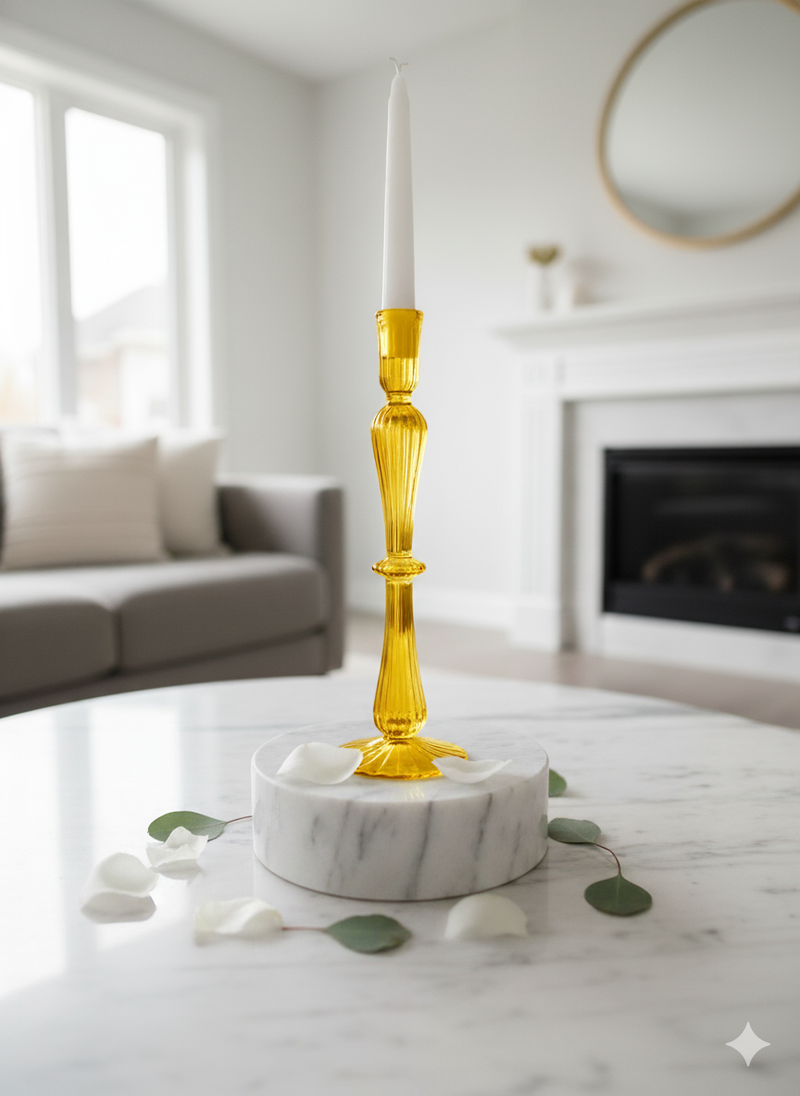 Egyptian Handblown Flute Candle Holders