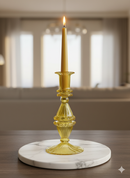 Handblown Gems Swirl Glass Candle Holders