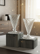 Egyptian Handblown Modern Drinking Swirl Glass  (Set of 2)