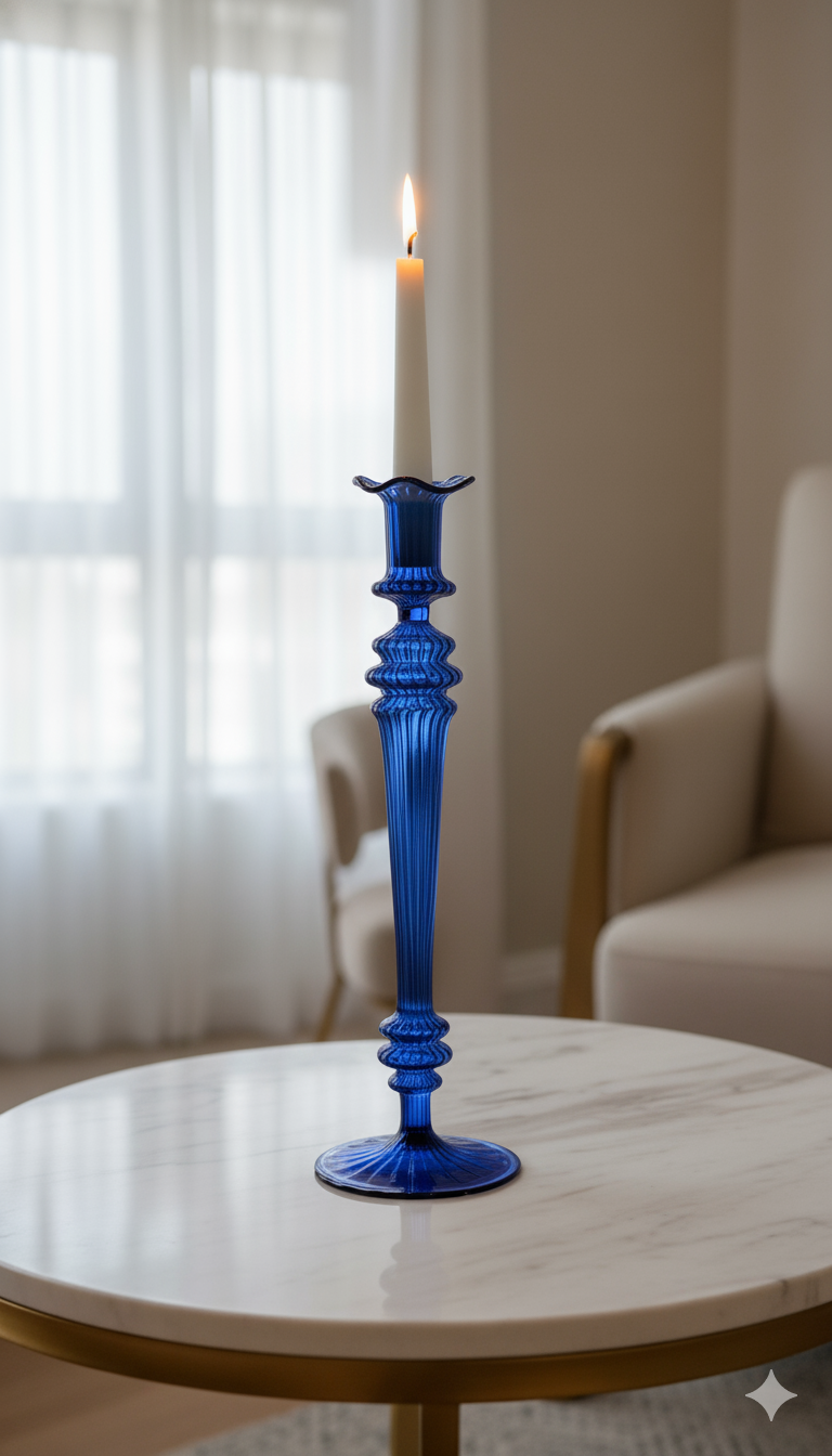 Egyptian Handblown Obelisk Candle Holder