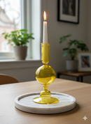 Handblown Globe Design Candle Holder