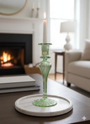 Handblown Funnel Swirl Candle Holders Organic Colors