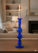 Handblown Pebble w/ Lantern Shaped Candle Holder