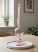 Handblown Globe Design Candle Holder