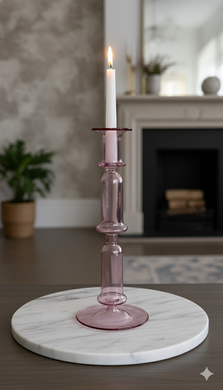 Egyptian Handblown Double Bell Candle Stick