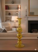 Handblown Pebble w/ Lantern Shaped Candle Holder