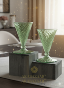 Egyptian Handblown Modern Drinking Swirl Glass  (Set of 2)