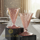 Egyptian Handblown Modern Drinking Swirl Glass  (Set of 2)