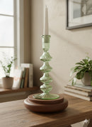 Handblown Small Accordion Candle Holders