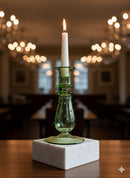 Handblown TearDrop w/ Glass Dots Candle Holders