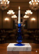 Handblown TearDrop w/ Glass Dots Candle Holders