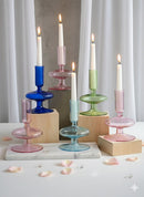 Handblown Trumpetin Candle Holders