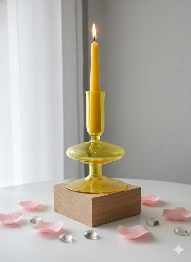 Handblown Trumpetin Candle Holders