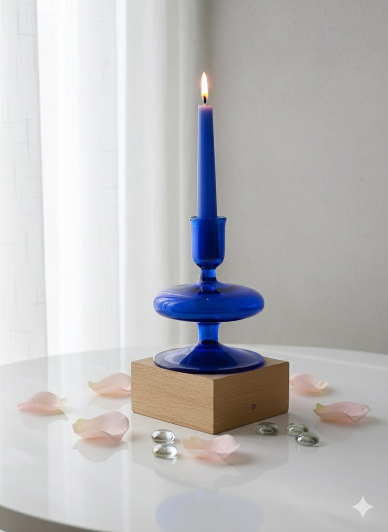 Handblown Trumpetin Candle Holders