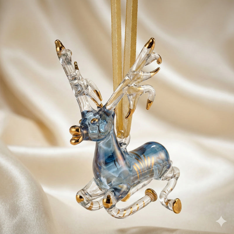 Reindeer - Egyptian Hand Blown Glass Ornament