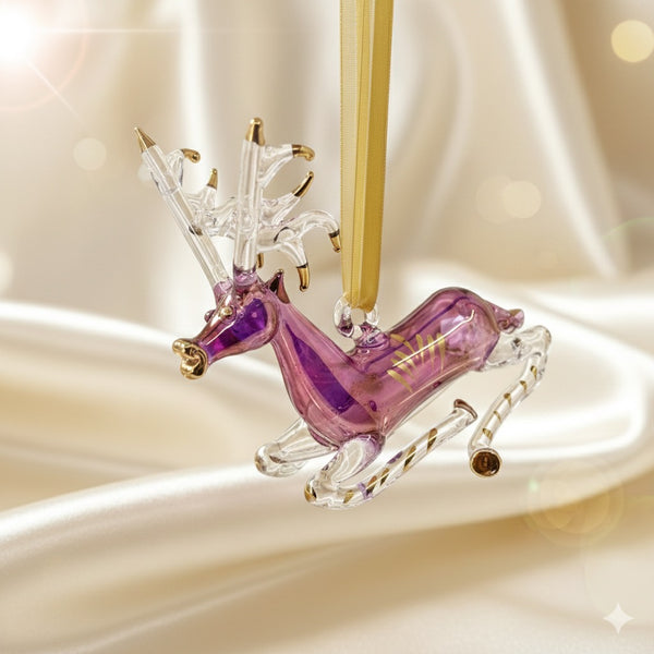 Reindeer - Egyptian Hand Blown Glass Ornament