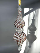 Candy Design Swirl Flip Teardrop Ornaments